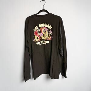 VANS Off the Wall Mens Mushroom Long Sleeved Tshirt - Black Size XX